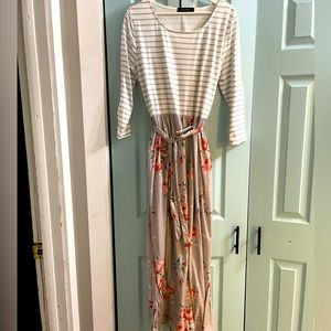 Cotton Maxi Dress with Pockets